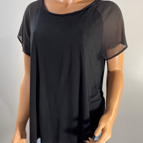 *Forever 21 Women's Black Round Neck Short Sleeve Top Size 18 - Picture 3 of 8